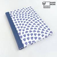 Notizbuch, hellblau Tupfen, 100 Blatt, A5, handgefertigt Bild 1