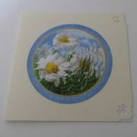 Karte - Grußkarte  Glückwunschkarte zum Geburtstag mit 3-D-Motiv Sommerblumen - Margeriten Bild 2