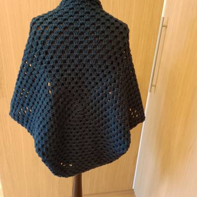 Cardigan, Weste, Modell Blue, gehäkelt, dickere Wolle