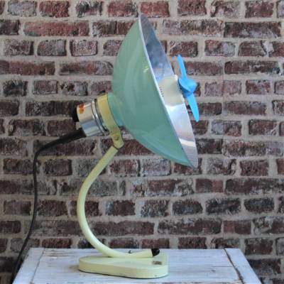 Vintage Ventilator mit großem Schirm 50er Jahre