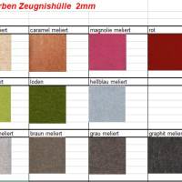 Zeugnismappe Wollfilz bestickt NAME Zeugnishülle Schutzumschlag personalisiert Farbwahl Bild 3