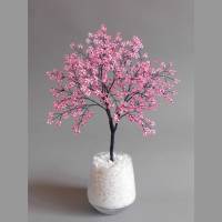 Bastelanleitung Perlenbäumchen - Kirschblüten Bonsai aus Perlen und Draht - und Liebe Bild 1