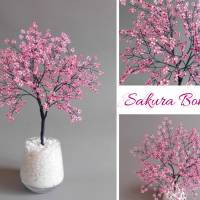Bastelanleitung Perlenbäumchen - Kirschblüten Bonsai aus Perlen und Draht - und Liebe Bild 3