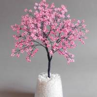 Bastelanleitung Perlenbäumchen - Kirschblüten Bonsai aus Perlen und Draht - und Liebe Bild 5