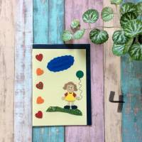 Glückwunschkarte für kleine Mädchen,Herzchen und Luftballon Klappkarte 10,5 cm x 14,8 cm mit farblich passendem Umschlag Bild 5