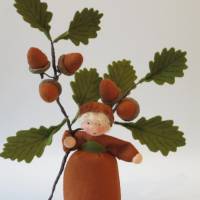 Eichelmädchen - Blumenkind - Jahreszeitentisch - Waldorf Art Bild 7