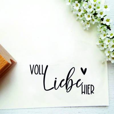 Stempel "Voll Liebe hier"