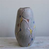 Mid Century Vase mit buntem Muster Bild 3