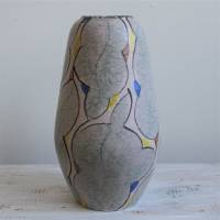 Mid Century Vase mit buntem Muster Bild 4