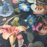 Jersey Panel Blumen, Stoff Schmetterlinge, Rotkehlchen, Statue, Stenzo Panel, 200 x 150cm, bielastischer Stoff Bild 7