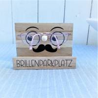 Brillenhalter Brillengarage Brillenständer aus Holz für Herren Bild 1