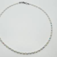 Kette Perlen Weiß Perlenkette Pearls und Kristalle (767) Bild 2