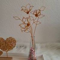 Clematis - Blumen Set 3/ Drahtblumen / Blumen aus Draht Handgemacht/ Minimalistische nachhaltige Deko Bild 3