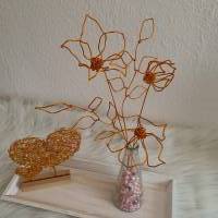 Clematis - Blumen Set 3/ Drahtblumen / Blumen aus Draht Handgemacht/ Minimalistische nachhaltige Deko Bild 5