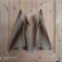 Tuch - Schal aus Mohair-Lace-Wolle - ein Traum von 50 g - dégradé hellblau/camel/grau/anthrazit Bild 1