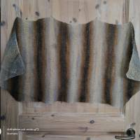 Tuch - Schal aus Mohair-Lace-Wolle - ein Traum von 50 g - dégradé hellblau/camel/grau/anthrazit Bild 3