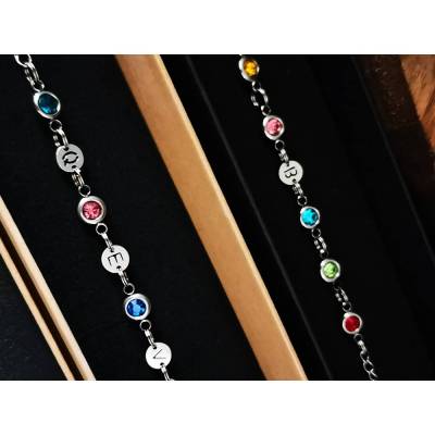 Personalisiertes Edelstahlarmband, Initialen, Schmuck für Ihre Mutter, Partnerin, Freundin....