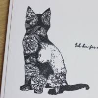 Kondolenzkarte, Trauerkarte für den Verlust einer Katze Bild 2