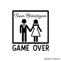 Bügelbild I JGA I Team Bräutigam I Game Over I Hochzeit I Braut I Brautparty I 56 Farben zur Auswahl Bild 1