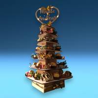 Etagere, Schokoladenständer, Hochzeitsdisplay, Pyramidenständer mit herzförmigen Etagen Bild 5