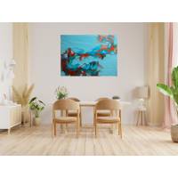 Fluid Art Painting "Copper Wave" 30 x 40 cm Dutch Pour Acrylgießen Bild 3
