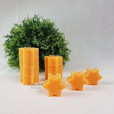 10 St. Sterne Seifensterne ORANGE Gastgeschenke Weihnachtsseife - Schafmilchseife
