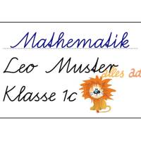 Heftaufkleber für die Schule mit Namen 24 Stk. - Löwe | personalisiert Bild 1