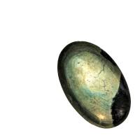 Ring Pyrit metallic auf schwarz Achat oval 20 x 35 Millimeter großer schmaler Stein statementschmuck Herrenring Bild 4