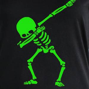 T-Shirt für Damen, Motiv Skelett,schwarzes Damen T-Shirt, Damen T-Shirt in schwarz Bild 3