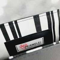 Klassische Handtasche aus Kunstleder in schwarz/weiß, Schnitt "Almendra" v. Shamballabags Bild 3