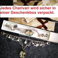 Charivari Kette fürs Dirndl,  Dirnd- Schmuck, Accessoire, Fest ,Trachten, Hochzeit, silber-rot Bild 9