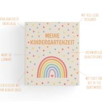 Sammelordner Kinder Regenbogen, Erinnerungen Kindergarten Ordner, "Meine Kindergartenzeit" Portfolio Ordner DIN Bild 2
