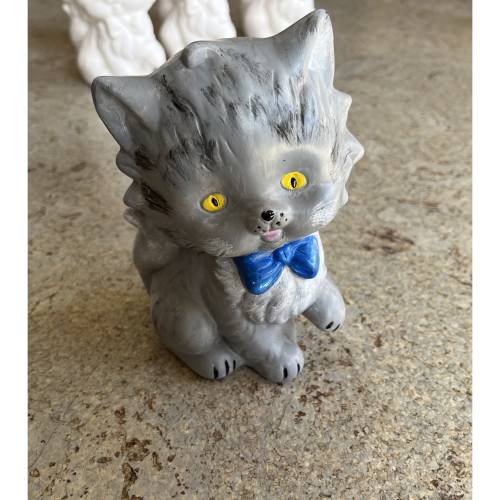Katze - Figur aus Keramik zum selber Malen und Handbemalt