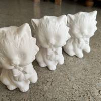 Katze - Figur aus Keramik zum selber Malen und Handbemalt Bild 6