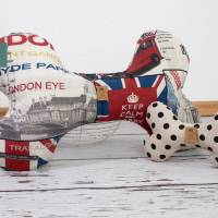 Spielzeug für Hunde, Stoffknochen, London, Punkte, England Bild 1