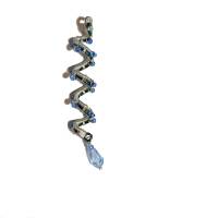 Zopfperle blau silberfarben handmade Haarschmuck auch für Dreadlock in wirework handgemacht Bild 3