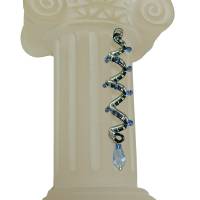 Zopfperle blau silberfarben handmade Haarschmuck auch für Dreadlock in wirework handgemacht Bild 5