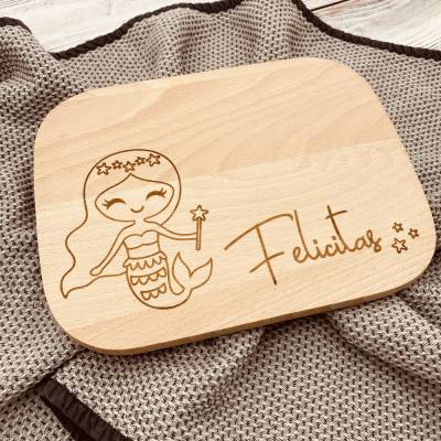Kinderschneidebrett mit Gravur | personalisiertes Schnedebrett für Kinder | Geschenk zum Kindergeburtstag