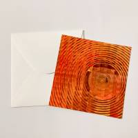 Briefkarte Orange quadratisch Bild 1