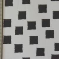 Baumwollstoff Webware schwarz-weiß Kästchen Quadrate 50 cm x 145 cm  ♕ Bild 2