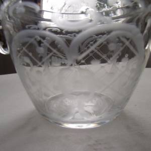 800er Silber Rosendekor Christoph Widmann  Henkelschale Glasschale Konfektschale Bild 2