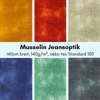 Musselin Jeans Optik, Double Gauze, Baumwoll Musselin, freie Farbwahl, oekot-tex Standard 100 Bild 1