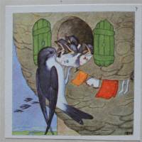 2 Vintage Postkarten nostalgisch Maus Vögel/ C Bild 1