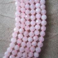 natürliche Rosenquarz Perlen 5 mm, facettiert ein Strang Bild 2