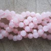 natürliche Rosenquarz Perlen 5 mm, facettiert ein Strang Bild 3
