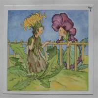 2 Vintage Postkarten nostalgisch Blumen Beeren Bild 1