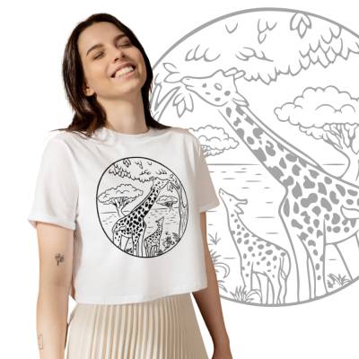 "Giraffenfamilie" SVG Wildlife Savanne