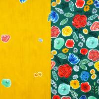 ♕ Jersey Panel Frida Kahlo Kopf Blütenkranz Blumen Rosen ca. 110 x 145 cm Nähen ♕ Bild 4