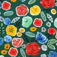♕ Jersey Panel Frida Kahlo Kopf Blütenkranz Blumen Rosen ca. 110 x 145 cm Nähen ♕ Bild 5