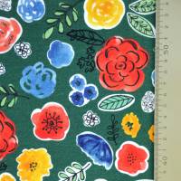 ♕ Jersey Panel Frida Kahlo Kopf Blütenkranz Blumen Rosen ca. 110 x 145 cm Nähen ♕ Bild 6